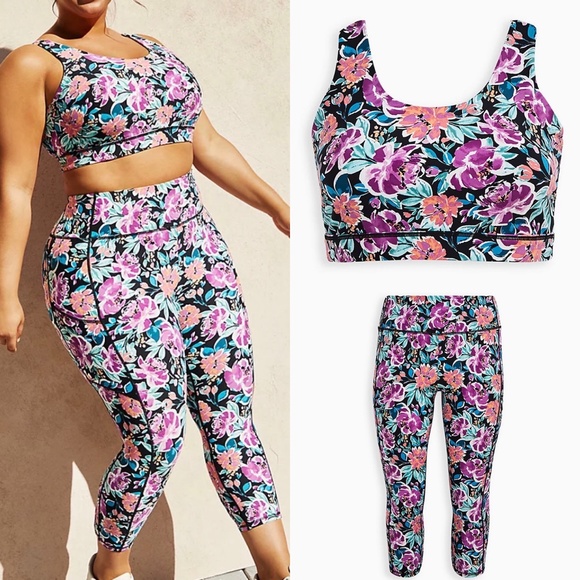 torrid Other - SET: Torrid Floral Active Sports Bra/Legging 0X